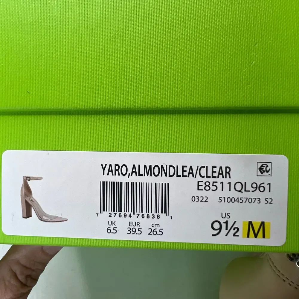 Sam Edelman Yaro Ankle Strap Block Heel Sandal Almond Women's 9.5M Tried On - Picture 9 of 10